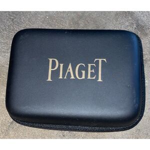 Authentic Piaget Black Zippered Watch Travel Case Luxury Jewelry Storage Box